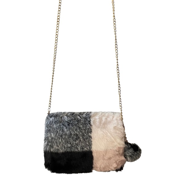 Heimish Atlantic Fashion Faux Fur Purse with Goldtone chain strap New with tag - Picture 1 of 8